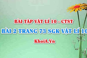 Bài 2 trang 73 SGK Vật lí 10 Chân trời sáng tạo